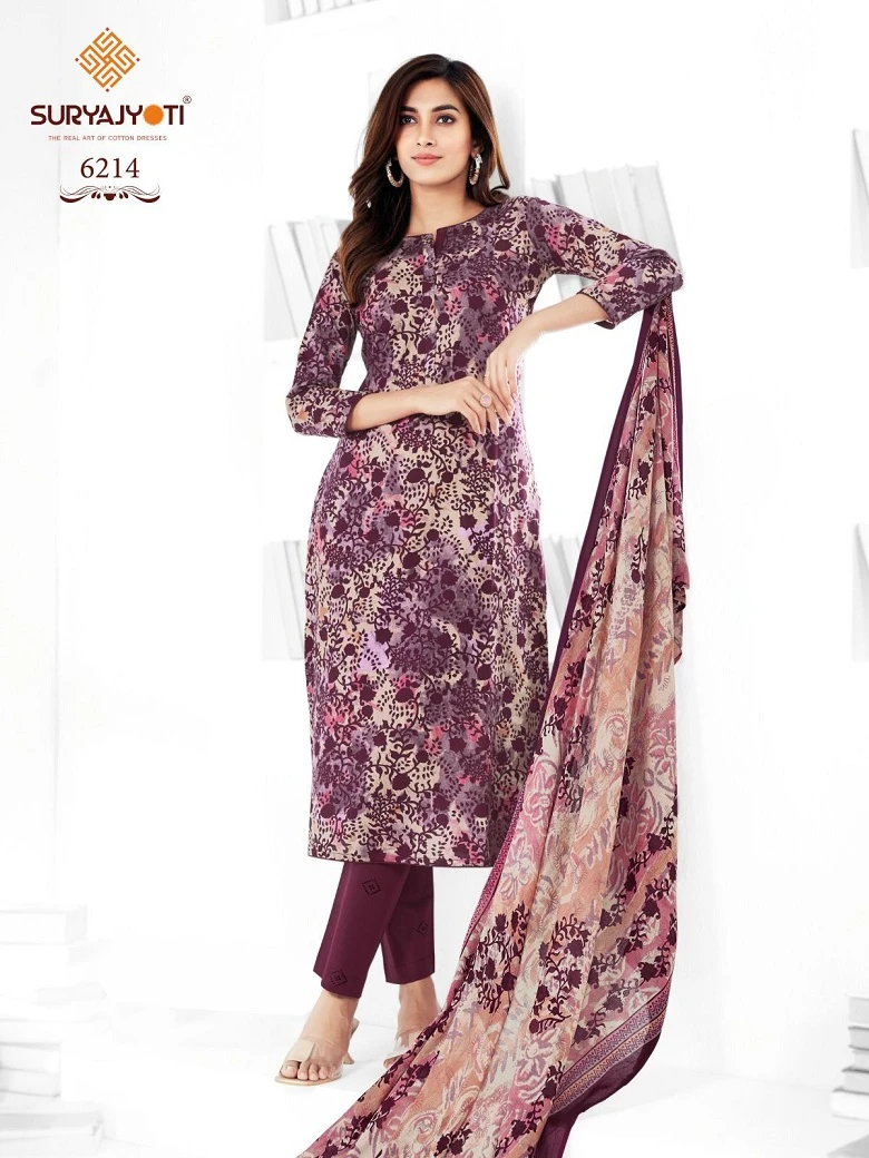 Suryajyoti Trendy Cotton Vol 62 Pure Cotton Wholesale Salwar Suit Catalog — Wholesale Salwar Suits, MPA wholesale from Surat — view 3